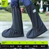 1Pair Rain Boot Shoe Cover Black Waterproof Reflective High Top Reusable Motorcycle Cycling Bike Clear Wear Shoes Dust Covers