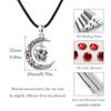 CUOKA MIRACLE Skull Necklace, 925 Sterling Silver, Moon, Crescent Moon Skull Jewelry Pendant Necklace, Gothic Skull Horror Jewelry, Gift for Women,