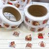 500Pcs Capybara Stickers Roll Waterproof PVC Self-Adhesive Decals Cute Animal & Food-Themed Perfect for Laptops Scrapbook Phones