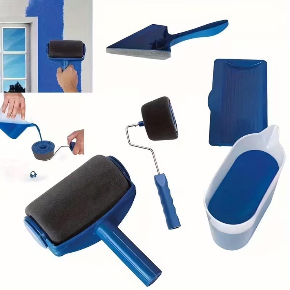 Extendable Wall Paint Roller Set Professional Painting Tool with Perfect Edge for Home Artwork
