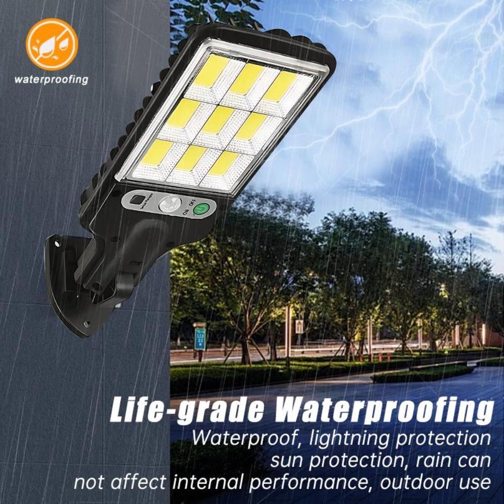 Solar Powered Outdoor Sports Sensor Light, Waterproof Induction Wall Light Strip, 3-mode Courtyard Street Light