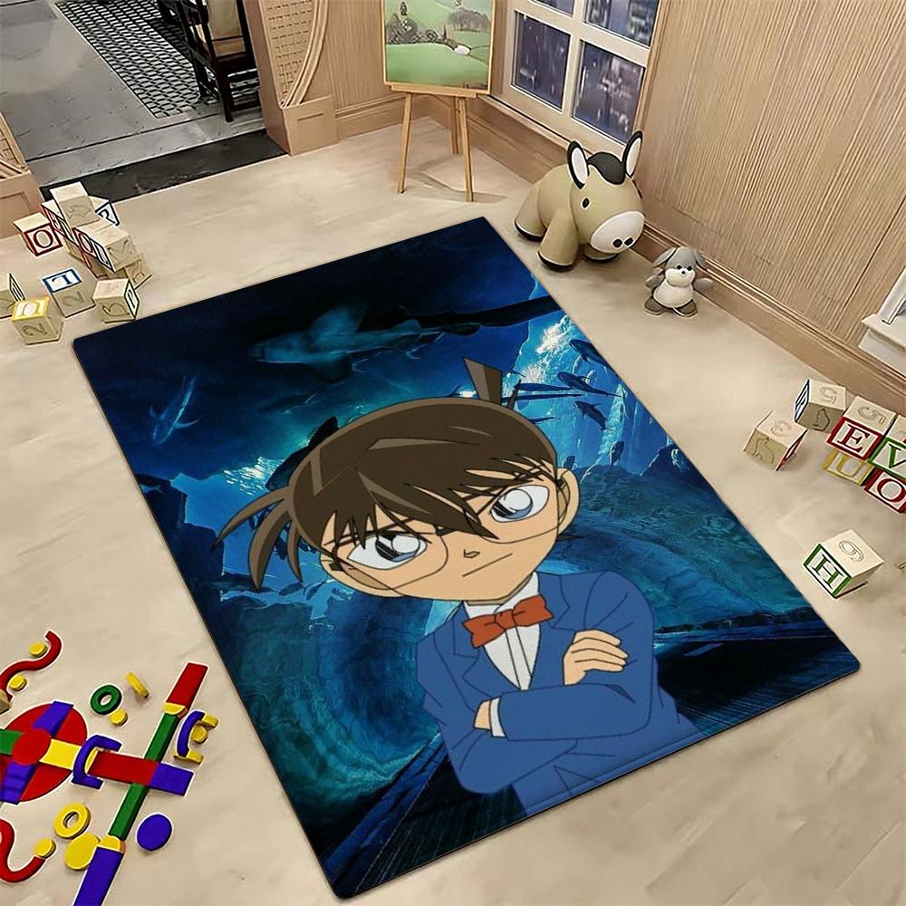 Detective Conan Night Mystery Printed Rug Soft Nonslip Carpet For Gaming Room Computer Chair Home Decor Great Holiday Gift