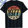 Unisex Unisex Vintage 1977 Tshirt Custom Printed Graphic T Shirts Casual Streetwear Summer Tops