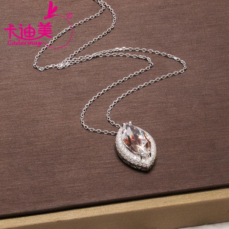 

CADERMAY Ювелирные Подарки 100% S925 Серебро Маркиза Форма Высокоуглеродистый Бриллиант Оптовая Подвеска Ожерелье Юбилей Для Женщин