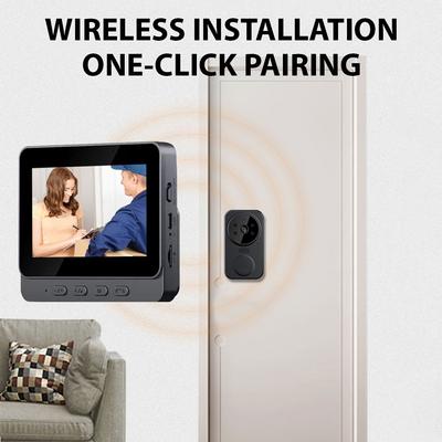 4.3 Inch IPS Screen 2.4G Wireless Visual Intercom Doorbell with Screen, Wireless Smart