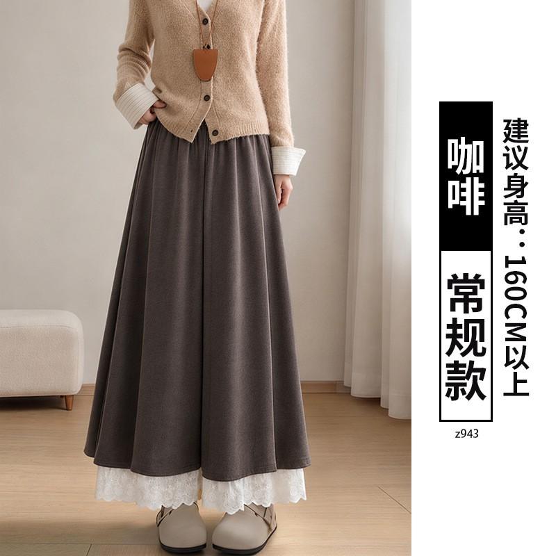Womens High-Waisted Wide-Leg Cropped Skort Pants 2026 Loose Comfortable Casual Trousers Petite