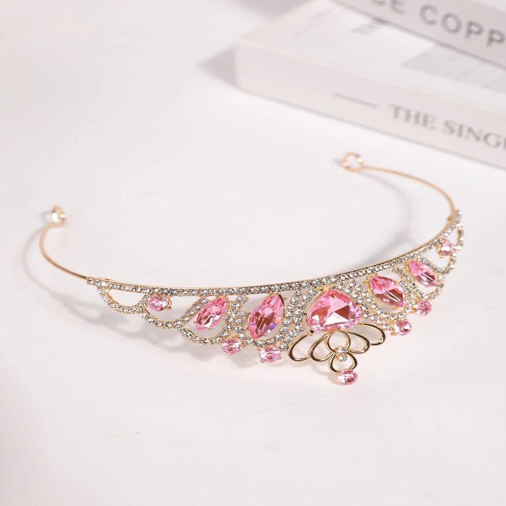 Heart-Shaped Princess Tiara Bling Bling Children's Crown Wedding Dress Accessories