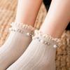 1Pair Breathable Lace Ruffle Socks Elastic White Frilly Socks Women Ankle Socks  Women Girls