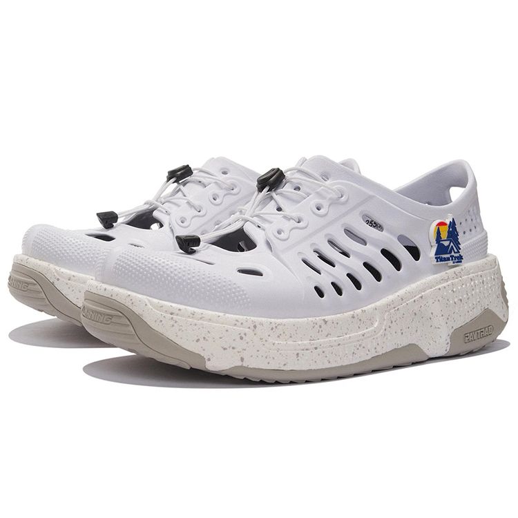 Li Ning Pangu Trek EVA Breathable Rebound Low-Top Sports Casual Shoes Men Sneakers Standard-White AZGS017-2