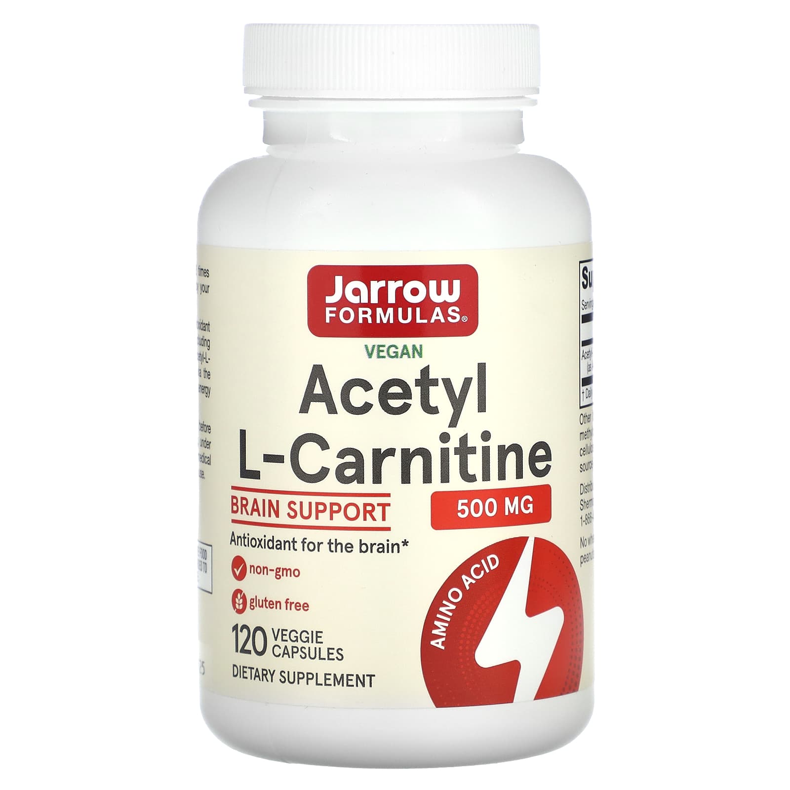 

Vegan Acetyl-L-Carnitine, 500Mg, 120 Veggie Caps