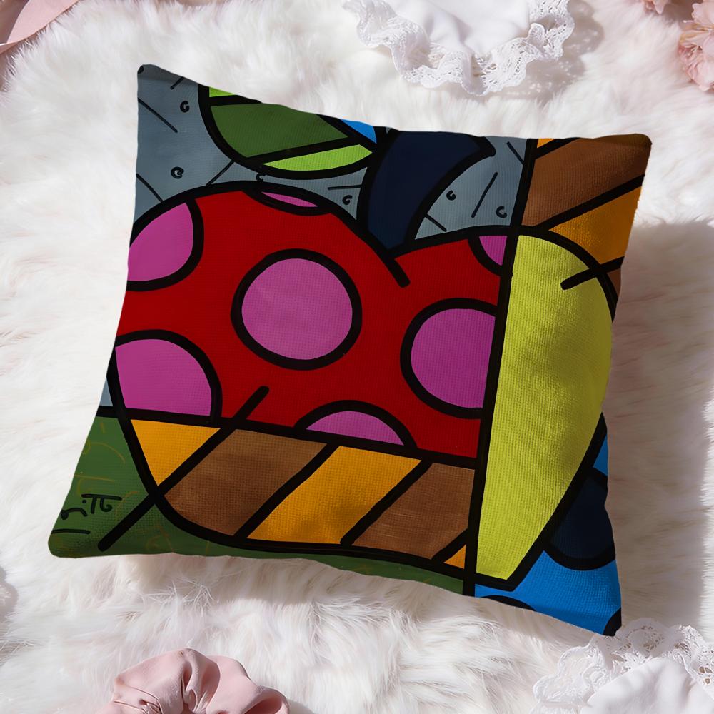 B-Britto Art Design Kissenbezug Premium Komfort Wendbarer Kissenbezug -Zwei in Einem Design für Jedes Zimmer & Autoinnenraum