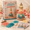 Standing Lighthouse Craft Set with Plastic Parts for Indoor Decoration, Handcrafts Assembly, and Handmade Gifting