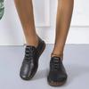 Trendy and Minimalist Single Shoes 2024 New Leather Material Breathable Shallow Mouth Casual Vulcanized Shoes Zapatos De Mujer