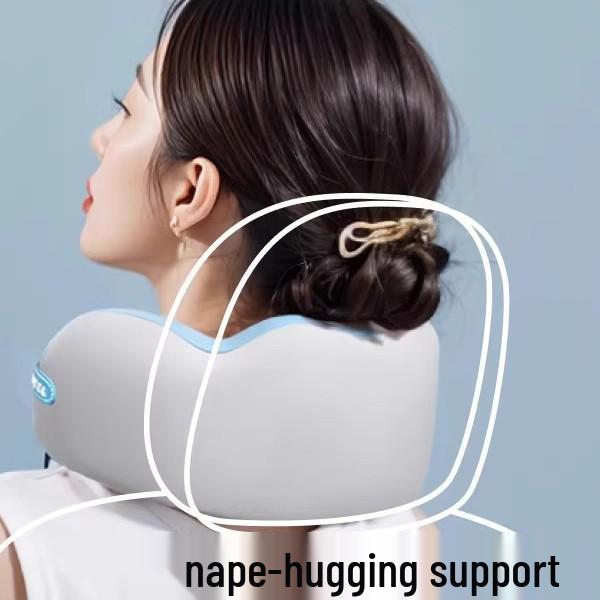 Uçak İçin Taşınabilir Hafızalı Köpük Seyahat Boyun ve Boyun Omuru Yastığı