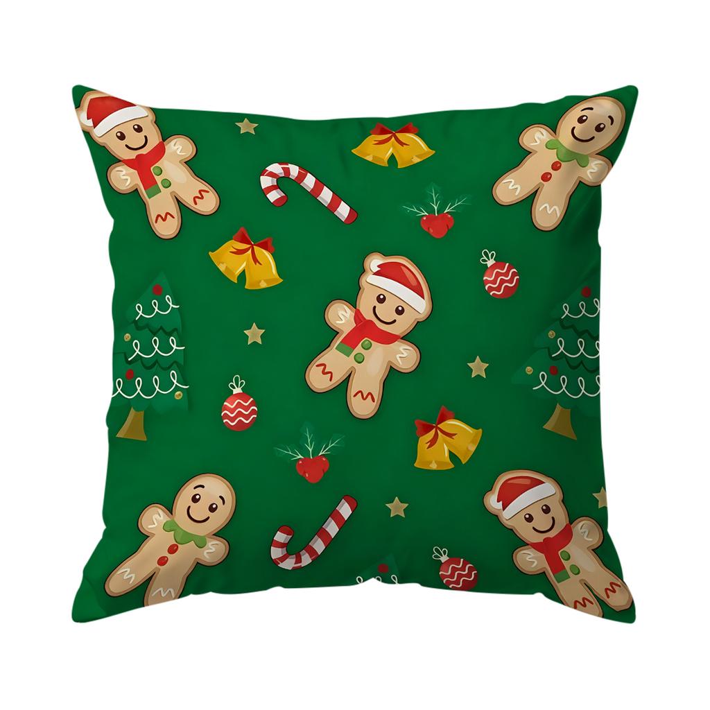 Christmas Elk And Snowman Decorative Cushions Pillowcase Polyester Cushion Cover Throw Pillow Sofa Decoration Pillowcover