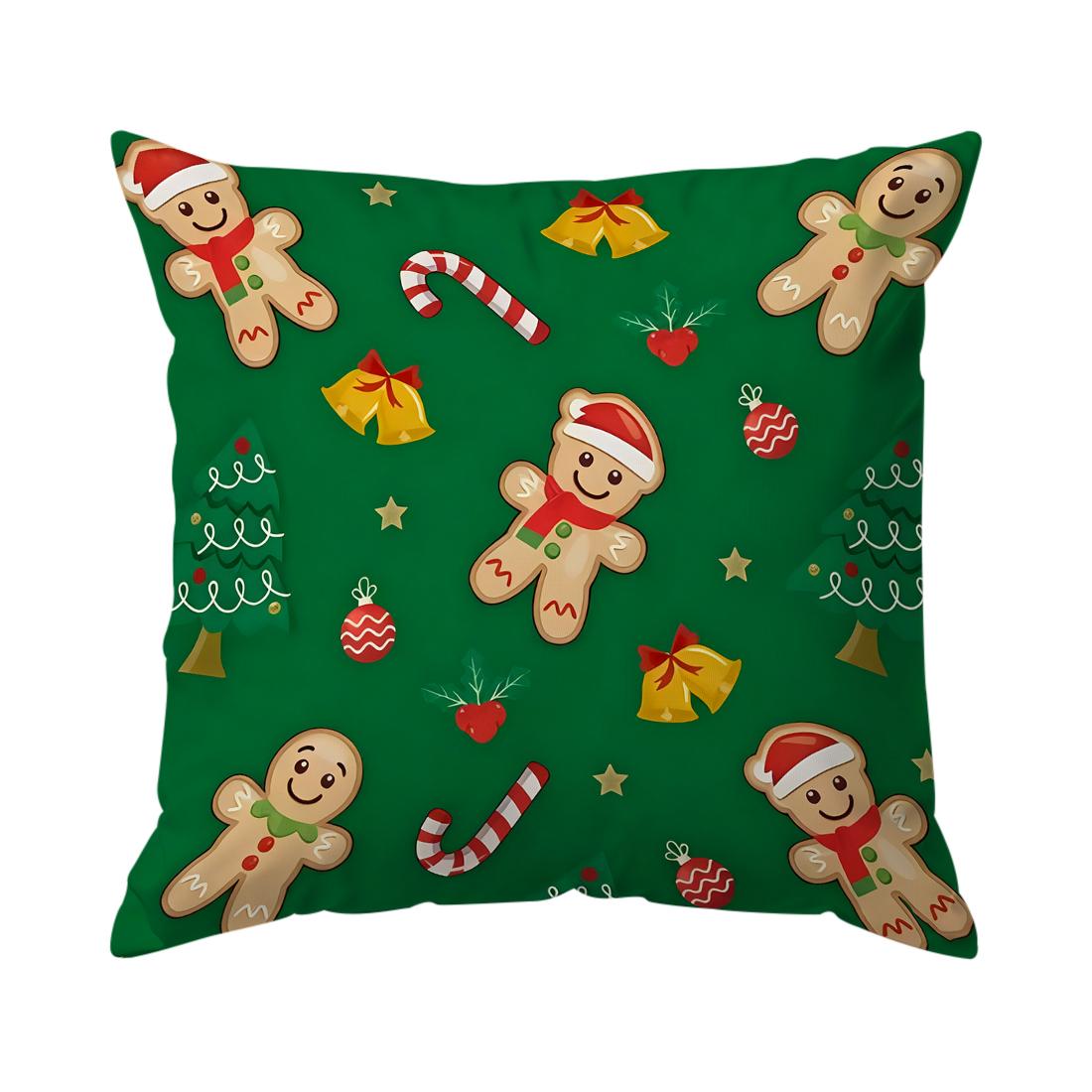 

Christmas elk and snowman Cushions Pillowcase Polyester Cushion Cover Throw Pillow Sofa Decoration Pillowcover Home Decor 450*450mm
