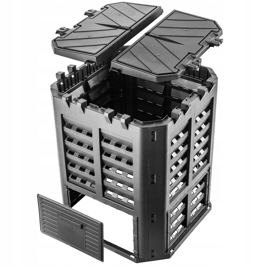 KADAX Composter Black Modular Garden Frost-resistant Fertilizer Tank 360L