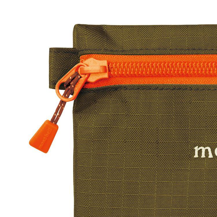 MONTBELL Brand Monogram Lightweight Zip Design Nylon Coin Purse Regular Unisex Couple Nylon Clutch Small Unisex Couple Military Olive Green