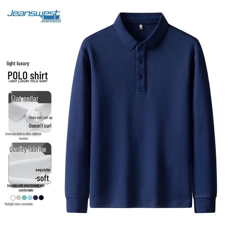 Jeanswest Men's Long Sleeve Polo Shirt