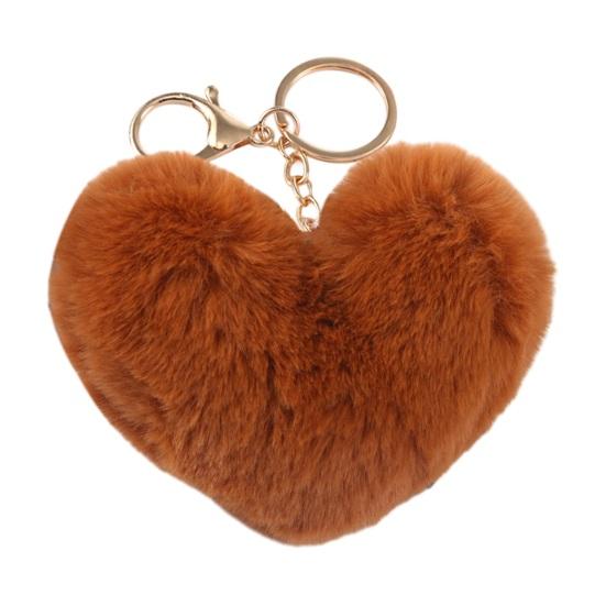 Plyšová kľúčenka v tvare srdca Lásky Mäkká Nadýchaná Ľahká Dievčenský Držiak na Kľúče od Auta Prívesok na Ozdobu Kabelky Ruksaku Darček k Narodeninám
