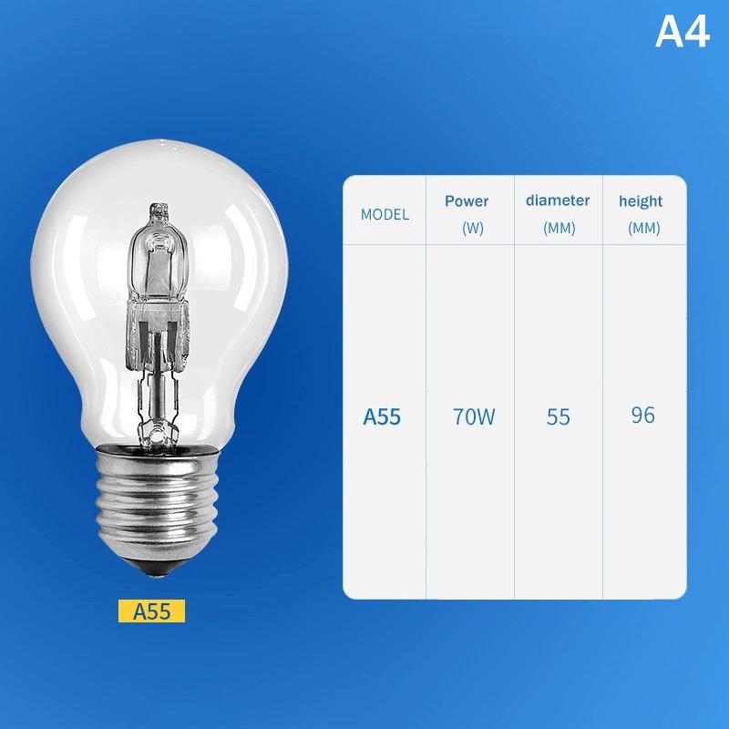 

E27 28W 42W 53W 70W 100W A55 Eye Protection Downlight Spot Halogen Bulbs A55 Replace Light Lamps Reflector 70W