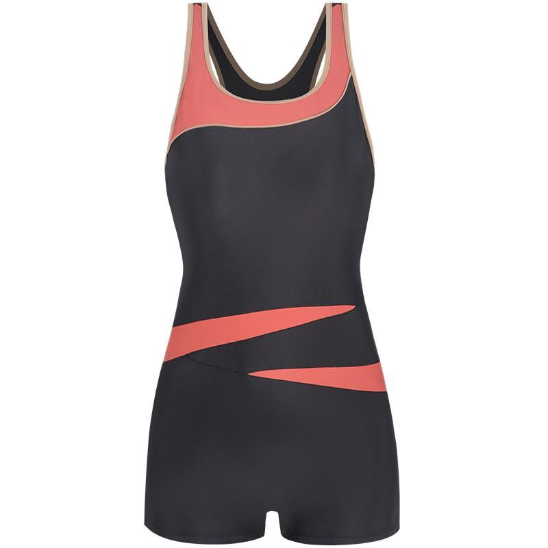 Swimsuit Women's One-piece Conservative Belly-covering Slimming Boxer Swimming Pool Sports Hot Large-size