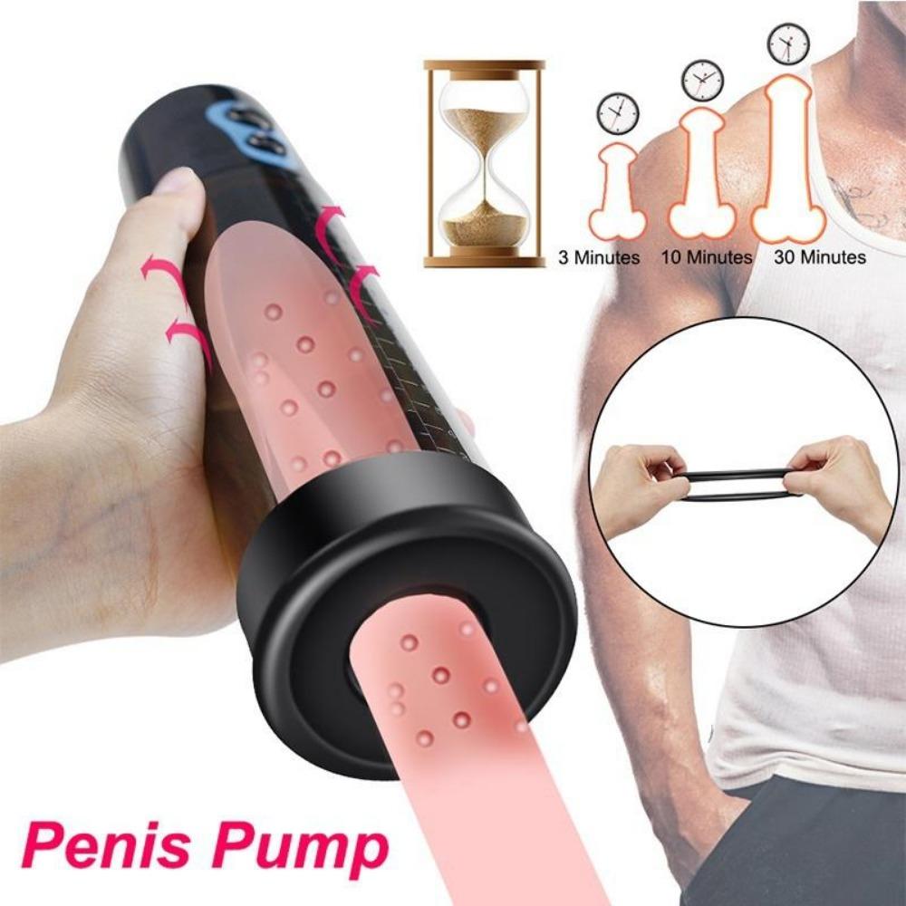 Electric Penis Pump Penis Extender Vacuum Pump Delayed Ejaculation Penis Erection Trainer Penis Enlarger for Erectile Dysfunction Trainer, Penis Pumps