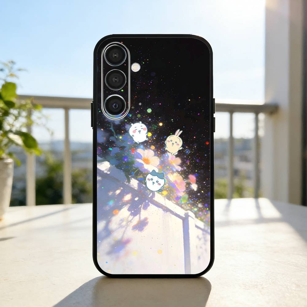 Cute C-C-Chiikawas Phone Case For Samsung A73,72,71,53,52,51,22,91,80, Soft Black Cover