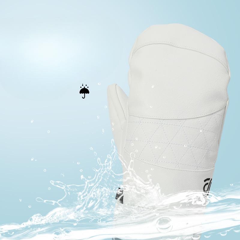Thick Snowboard Finger Gloves  Outdoor Cycling Warm and Cold Proof Fleece Gloves Men's and Women's Waterproof Ski Gloves