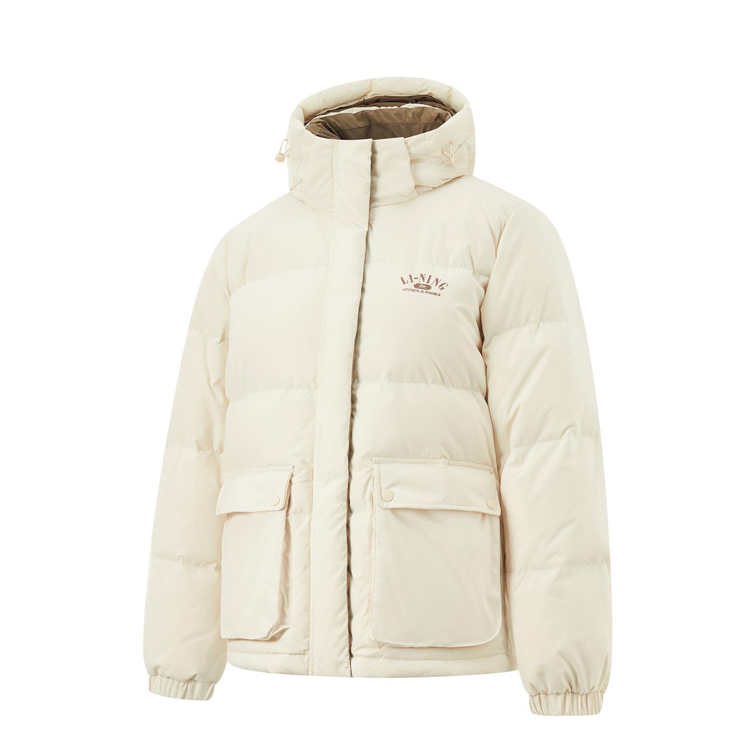 Li Ning Hot Pots Down Collection Down Jacket Women s Swan White AYMU240-4 S