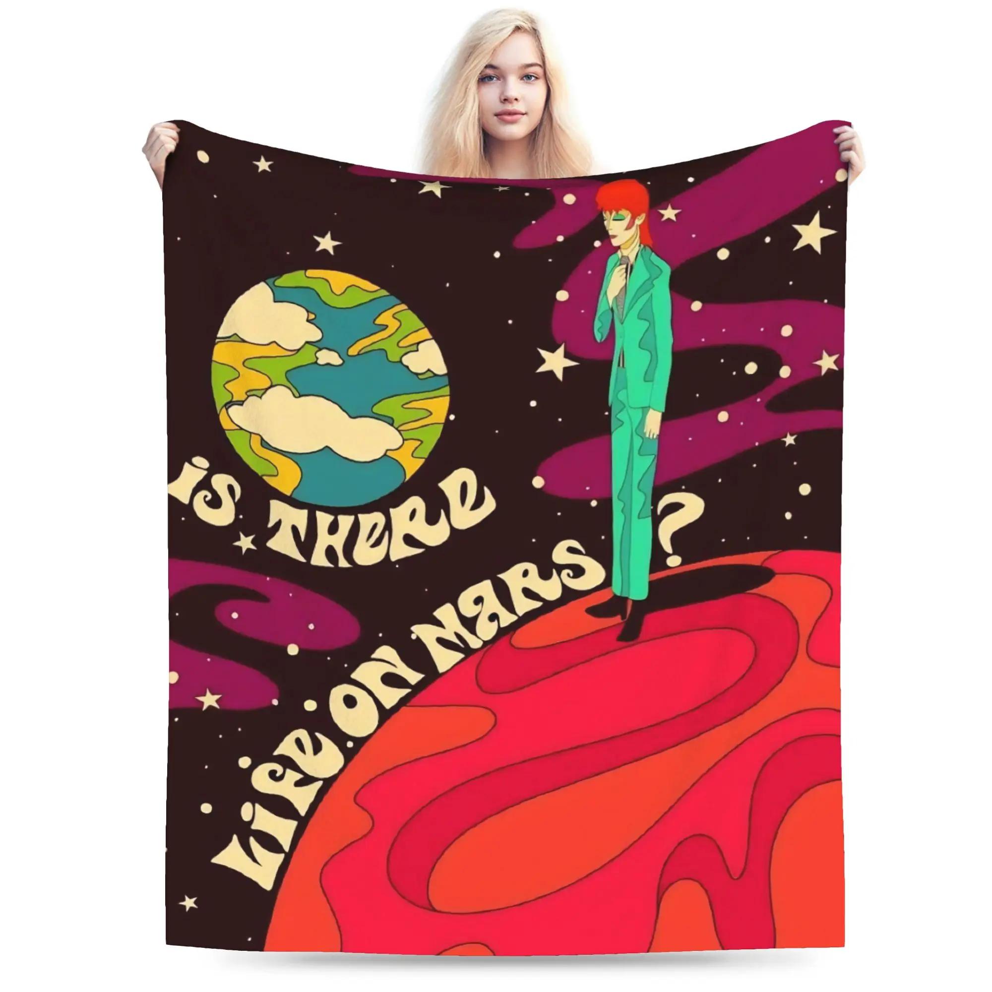 David Bowie Graphic Throw Blanket Warm and Cozy for Winter Perfect for Students Bedrooms 100x150cm