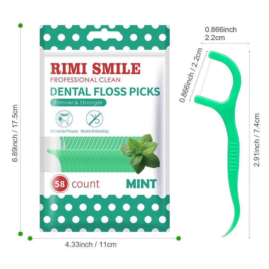 

660/330/58pcs ultra-fine disposable dental floss sticks, portable dental floss sticks are essential for safe travel and convenient hygiene 58 PCS