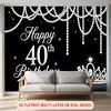 Party Backdrop Happy 40Th Birthday Birthday 40Th Photo Booth Background Wall Decor