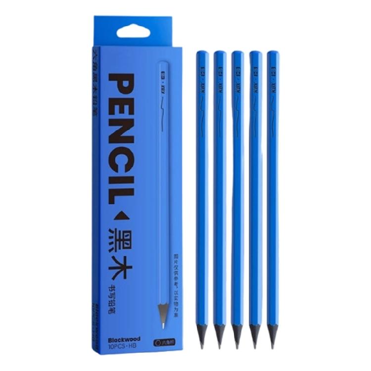 10PCS Hexagonal Grip Wooden Writing Pencils Wood Writing Pencils for Student Sketching Drawing School Office Supplies
