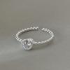 Fairy Layered Zirconia Adjustable Women's Ring - Trendy Shiny Open Index Finger Accessory