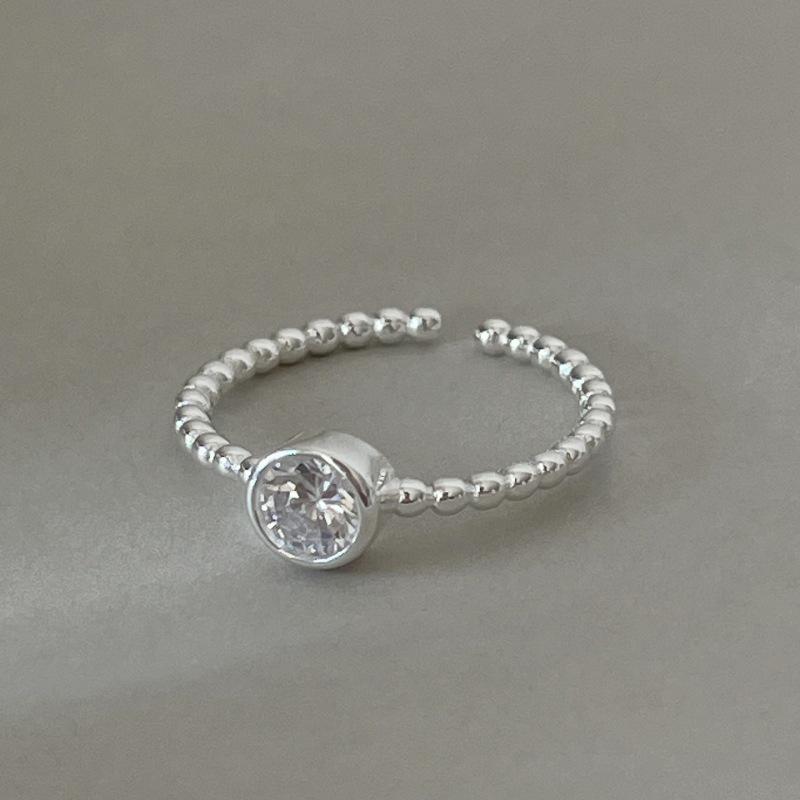Fairy Layered Zirconia Adjustable Women's Ring - Trendy Shiny Open Index Finger Accessory