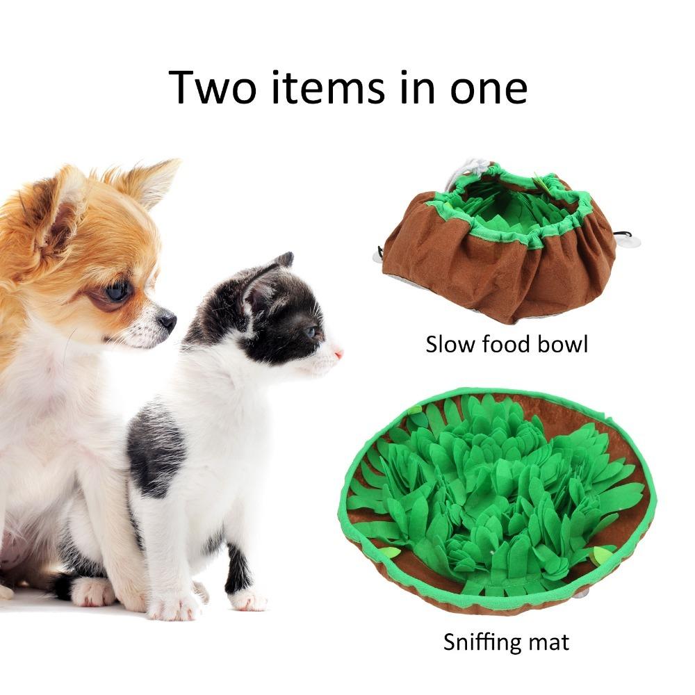 Soft Fabric Snuffle Mat Dual Use Food Hiding Toy Food Search Slow Feeder Dog Training