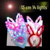 Fascia Peluche con Orecchie da Coniglio Lampeggianti con 14 Luci LED per Bambini