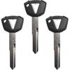 3PCS Duplicate Key Blank Key Uncut Replacement for Kawa-saki Ninja 650 Ninja1000 Versys650 1000 Vulcan s 650 Nomad KLR 650 KLX ZX-6R ZX-10R ZX-14R