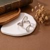 Zweifarbiger geometrischer offener Ring in Gold & Silber - Titanstahl Europäischer/Amerikanischer Stil