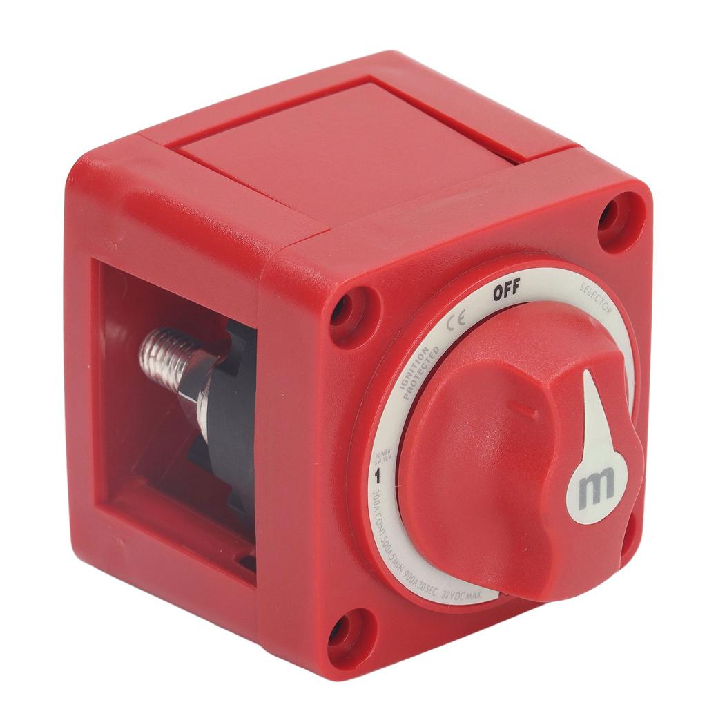 300A Battery Disconnect Switch 3 Post 4 Gear Sensitive Power On Off Battery Switch for RV Marine Automotive Battery