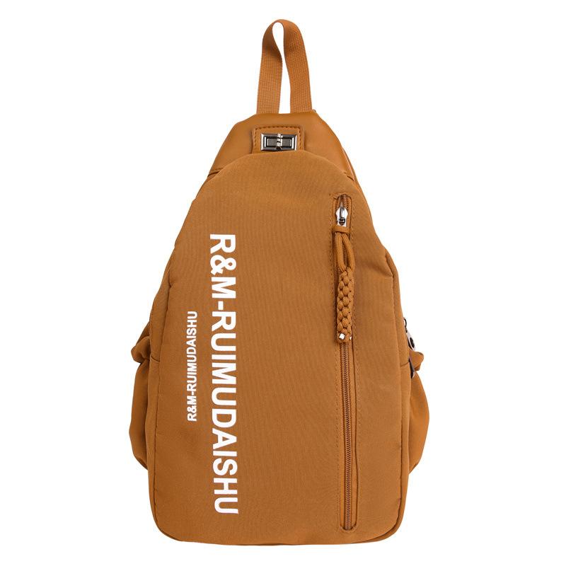 Backpack, Women's Single-shoulder Bag, Solid-color Printed Chest Bag, Waist Bag