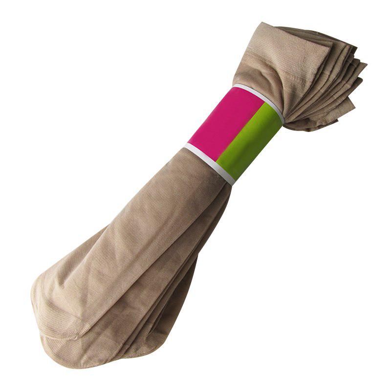 

10 пар летних сексуальных ультратонких эластичных женских носков, милые носки для девочек, весенне-осенние дышащие и удобные короткие чулки One size бежевый