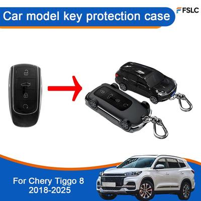 Cars Accessories Car Model Key Protection Case  For Chery Tiggo 8 2018-2025 White Black Cars Accessories Decoration