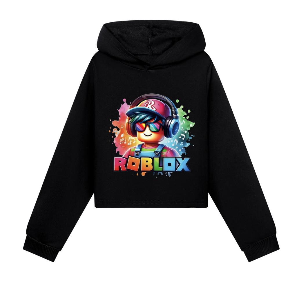 5528 Fashion Kids Girls Roblox Printed Outerwear Casual Long Sleeves Hoodies