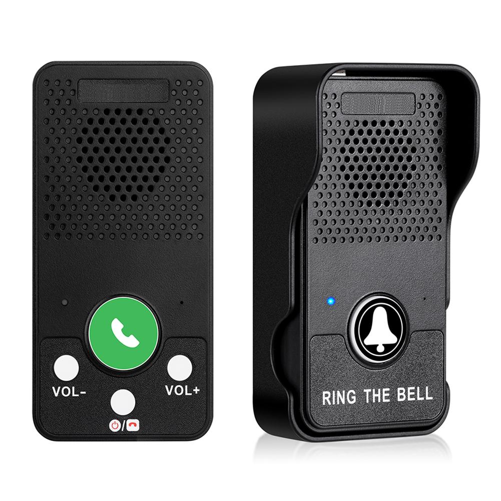 

Wireless Doorbell 1000mAh Battery Adjustable Volume 4 Chimes One Press To Talk Full Duplex Intercom Door Bell Waterproof білий