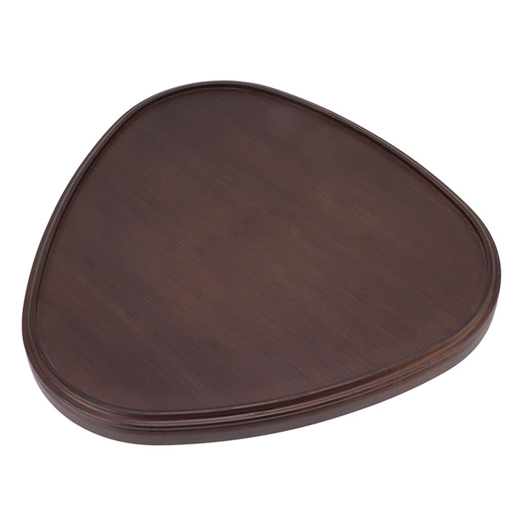 Wood Serving Tray Sturdy Bamboo Simple Elegant Triangular Multifunction Wooden Tea Tray for Cafe Office Dining Table