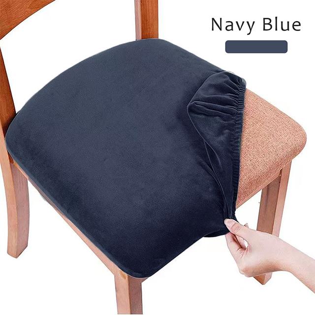 Super Soft Velvet Chair Cover For Stretch Dining Chair Seat Cover Nonslip Chairs Protector Slipcover For Office Kitchen Banquet 1pcs 1475₽