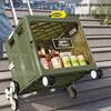 OEING Foldable Camping Trolley Storage Box