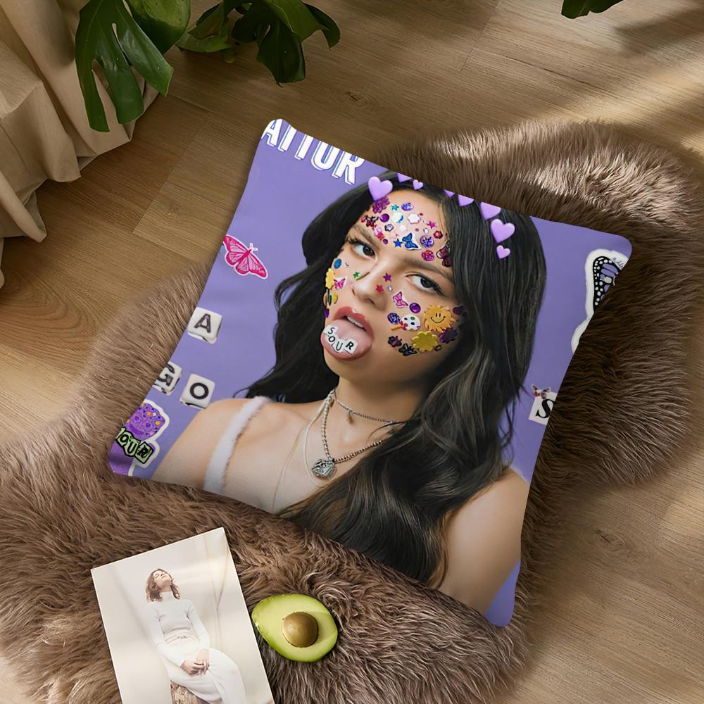 Singer O-Olivia R-Rodrigo Pillow Case Living Room Home Sofa Office Shop Cover Printing Comfort Decoration Nordic Simplicity